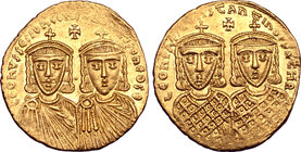Leo IV the Khazar, with Constantine VI, Leo III, and Constantine V, AV Solidus.