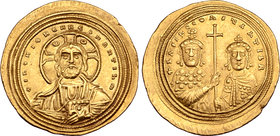 Basil II Bulgaroktonos, with Constantine VIII, AV Histamenon Nomisma.