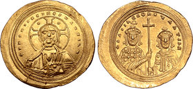 Basil II Bulgaroktonos, with Constantine VIII, AV Histamenon Nomisma.