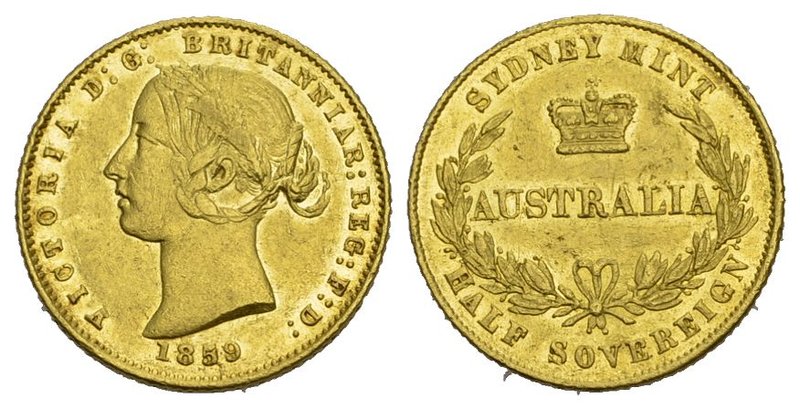 Ausländische Goldmünzen und -medaillen Australien Victoria, 1837-1901 1/2 Sovere...