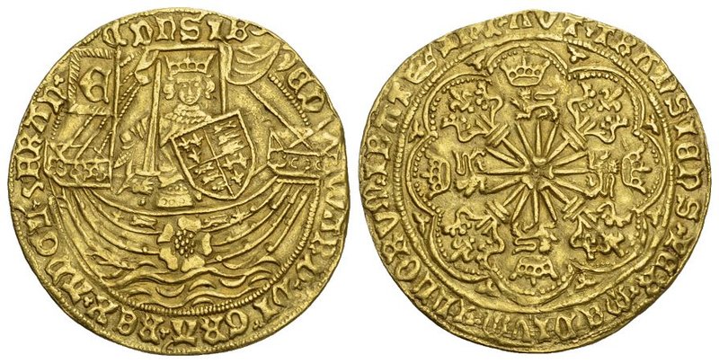 England Eduard III., 1327 - 1377. Nobel o.J. (1346-1351). Sog. Schiffs-Nobel. In...
