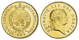 England George III, 1760-1820 1/2 Guinea 1804, London. Spink 3737; Fr. 364. 4.19 g. s.selten in dieser Erhaltung bis unzirkuliert