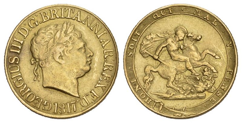 England George III., 1760-1820 Sovereign 1817. Friedb. 371, Seaby 3785, Schlumb....