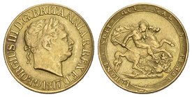 England George III., 1760-1820 Sovereign 1817. Friedb. 371, Seaby 3785, Schlumb. 108 Gold 
s.selten bis vorzüglich