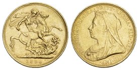 England Victoria 1837-1901. Sovereign 1893 Spink 3867C. 
s.selten vorzüglich +