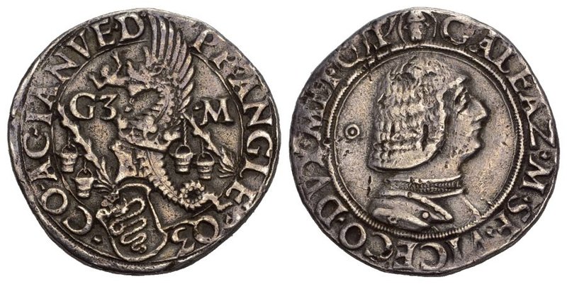 Italien / Italy Milano Galeazzo Maria Sforza Duca. 1466-1476, Milano.Testone o.J...
