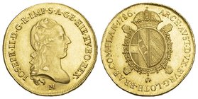 Italien Mailand Joseph II., 1780-1790, Sovrano 1786 M, Mailand. 11,1g. Frbg.739a, Her.111, 
sehr selten vorzüglich