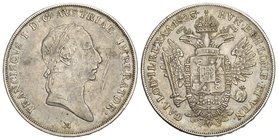 Italien Franz I. 1804 - 1835 Prägungen für und in den italienischen Gebieten Scudo 1823 M, Mzst. Mailand, Frühwald 608 bis vorzüglich