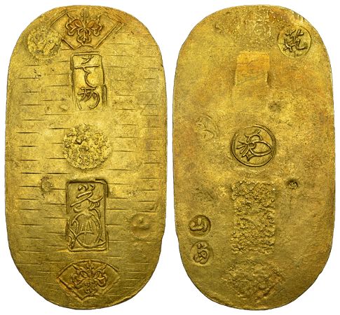 Japan Koban 1 Ryo 1710-14 Gold 9.5g sehr selten in dieser Qualität KM Fr.11 prac...