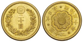 Japan 20 Yen, Year 30 (1897). Fr-50; Y-34 Gold 16.8g sehr selten prächtige Qualität
unzirkuliert