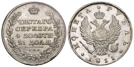 Russland / Russia KAISERREICH Alexander I., 1801-1825. Rubel 1811, St. Petersburg. 20,16 g. Bitkin 99 (R); Dav. 281 
Prachtexemplar in vorzüglich