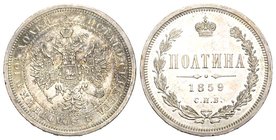 Russland / Russia Alexander II, 1818-1881 / ????????? II, 1818-1881 1859 Poltina 1859, St. Petersburg Mint, ??. 10.35g. Bitkin 97. Severin 3678. GM 5....