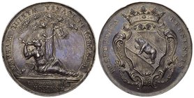 Schweiz / Switzerland / Suisse Kanton Bern. Bern . AR Medal 1723 (53mm, 71.80 g, 12h). Commemorating the Loyalty of Lausanne and the Defeat of Major A...
