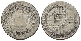 Schweiz / Switzerland / Suisse Fribourg 20 Kreuzer 1710. Probe-Prägung . Altes Fribourger Wappen in Kartusche. Rv. Vier doppelte "F" ins Kreuz gestell...