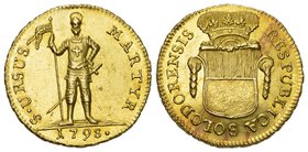 Schweiz / Switzerland / Suisse Solothurn Doppeldublone 1798. D.T. 670c. HMZ 2-839d. Fr. 390. Seltener Jahrgang / Rare date von grösster 
Seltenheit i...