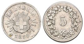 Schweiz 1850 AB 5 Rappen Billon Prachtexemplar in vorzüglich