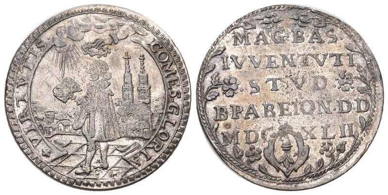 Basel 1642 Schulprämie Silber 5,5g selten MM 39 SM 1122 sehr schön bis vorzüglic...