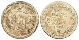 Bern 1700 10 Kreuzer Silber vergoldet 2,5g selten MH 148 vorzüglich