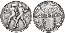 Burgdorf 1930 Schulprämie Silber 37,9g selten 45mm unzirkuliert