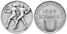 Burgdorf 1969 Schulprämie Silber 15g 33mm unzirkuliert