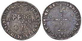 Frankreich 1596 1/4 d`ecu Silber Dy 1238 ss-vz