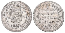 Hessen Darmstadt 1717 10 Kreuzer Silber 18g selten unz