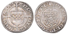 Kleve Grafschaft MCCCC LXXV 1/2 Weisspfennig 1475 Silber selten vz-unz