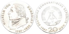 DDR Deutschland 1967 20 MArk Silber 20.9g selten KM 18.1 bis unzirkuliert