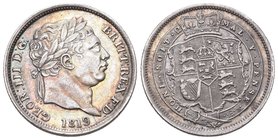 Great Britain 1819 Schilling Silber seltene Erhaltung, KM 666 vorzüglich bis unzirkuliert