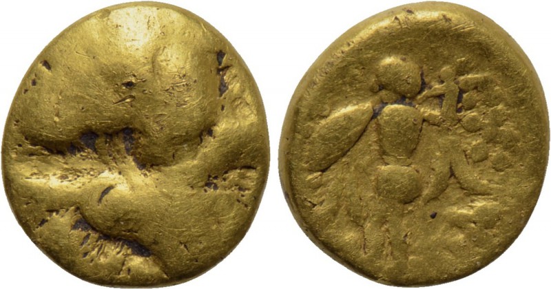 CENTRAL EUROPE. Boii. GOLD 1/8 Stater (2nd century BC). "Athena Alkis" type. 
...