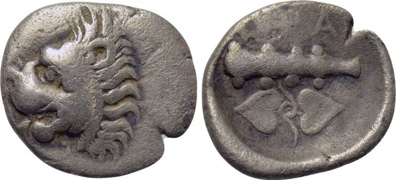 THESSALY. Herakleia Trachineia. Obol (Circa 370-350 BC). 

Obv: Head of lion l...