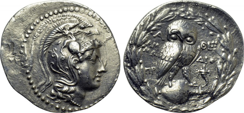 ATTICA. Athens. Tetradrachm (150/49 BC). New Style Coinage. Ammo- and Dio-, magi...