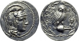 ATTICA. Athens. Tetradrachm (138/7 BC). New Style Coinage. Glau- and Eche-, magistrates.