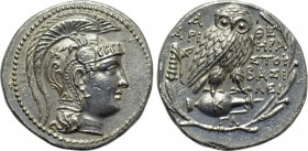 ATTICA. Athens. Tetradrachm (136/5 BC). New Style Coinage. Herakles, Aristoph- and Basileides, magistrates.