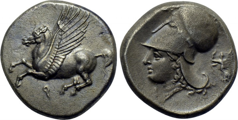 CORINTHIA. Corinth. Stater (Circa 375-300 BC). 

Obv: Pegasos flying left.
Re...