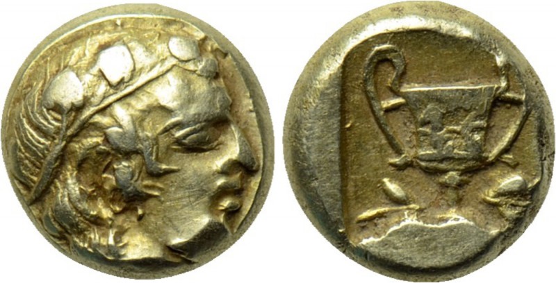 LESBOS. Mytilene. EL Hekte (Circa 454-428/7 BC). 

Obv: Head of young Dionysos...