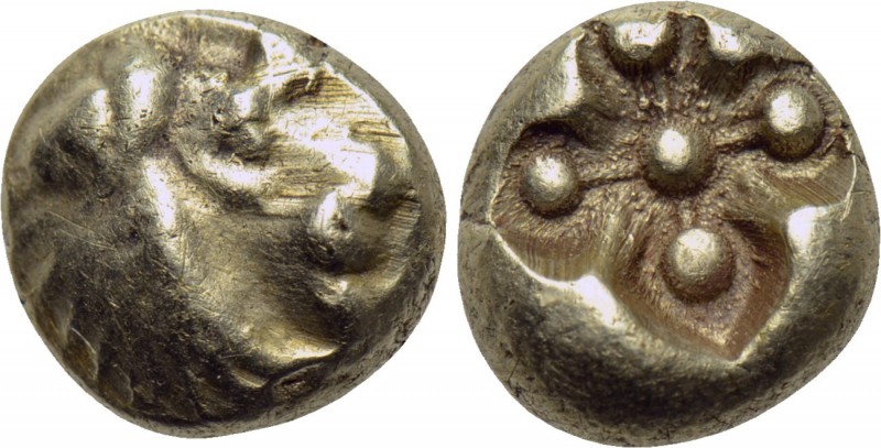 IONIA. Miletos. EL 1/12 Stater (Circa 600-550 BC). 

Obv: Head of lion right....