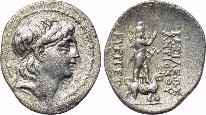 SELEUKID KINGDOM. Antiochos VII Euergetes (Sidetes) (138-129 BC). Drachm. Tarsos...