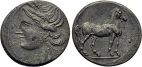 ZEUGITANIA. Carthage. AR 1/4 shekel (Circa 220-205 BC).