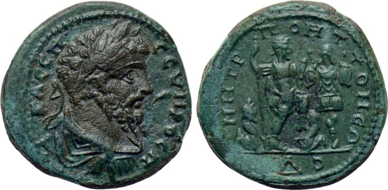 MOESIA INFERIOR. Tomis. Septimius Severus (193-211). Tetrassarion. 

Obv: A K ...