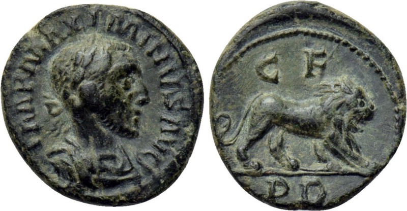 THRACE. Deultum. Maximinus Thrax (235-238). Ae. 

Obv: IMP MAXIMINVS AVG. 
La...