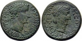 MACEDON. Thessalonica. Tiberius with Julia Augusta (Livia) (14-37). Ae.