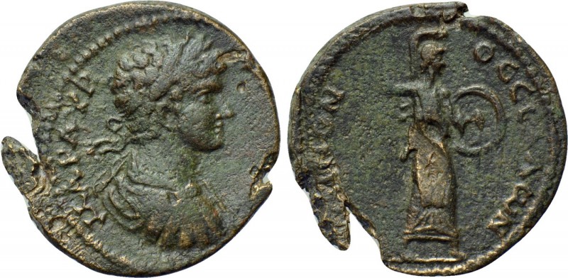 THESSALY. Koinon of Thessaly. Caracalla (198-217). Tetrassarion. 

Obv: MAP AY...
