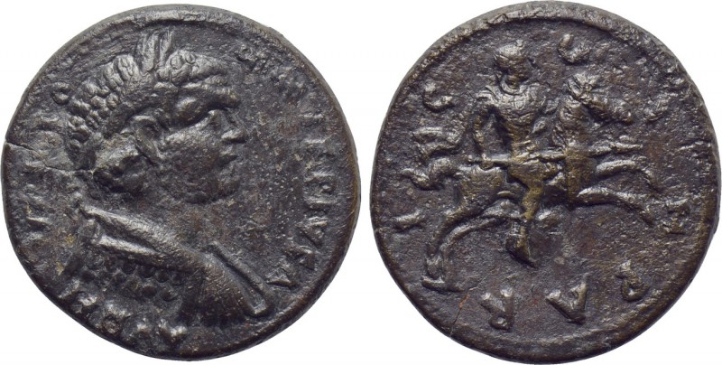 MYSIA. Parium. Caracalla (198-217). Ae. 

Obv: Laureate and cuirassed bust rig...