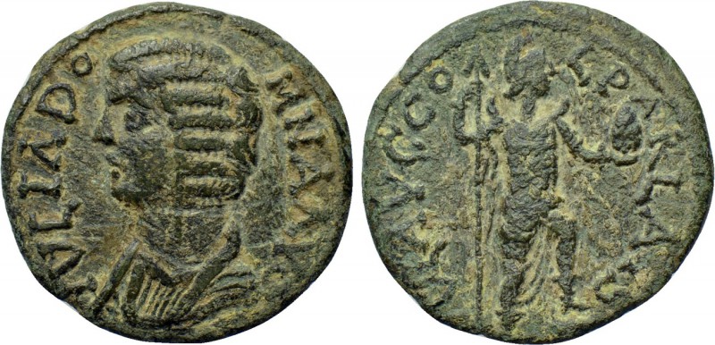 PISIDIA. Parlais. Julia Domna (Augusta, 193-217). Ae. 

Obv: IVLIA DOMNA AVG. ...