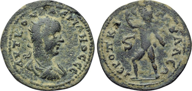 CILICIA. Hierapolis-Castabala. Valerian I (253-260). Hexassarion. 

Obv: AVT K...