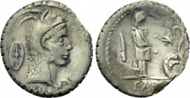 L. ROSCIUS FABATUS. Serrate Denarius (64 BC). Rome.