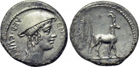 CN. PLANCIUS. Denarius (55 BC). Rome.