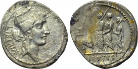 M. JUNIUS BRUTUS. Denarius (42 BC). Rome.