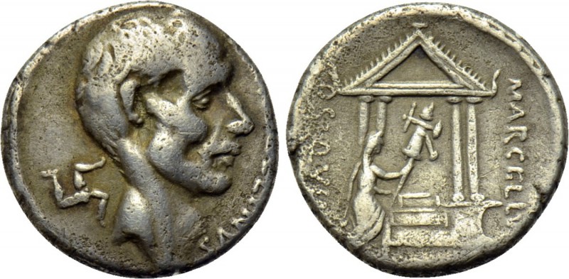 P. CORNELIUS LENTULUS MARCELLINUS. Denarius (50 BC). Rome. 

Obv: MARCELLIVS. ...